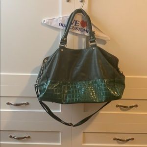 Green overnight bag